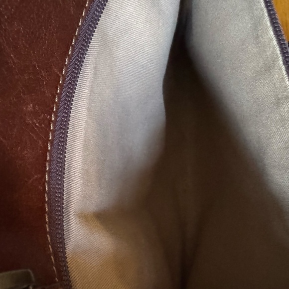 Boconi Slim Zipster Laptop Briefcase in Brown - Picture 8 of 13